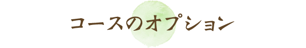 グレースかみざり・コースオプション